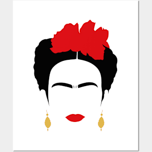 Frida face Posters and Art